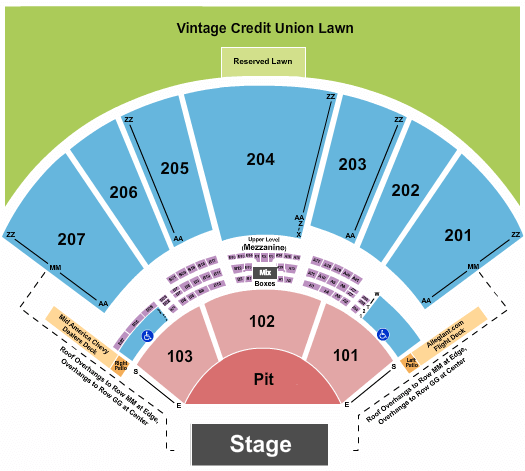 Hollywood Casino Amphitheatre Thomas Rhett Seating Chart